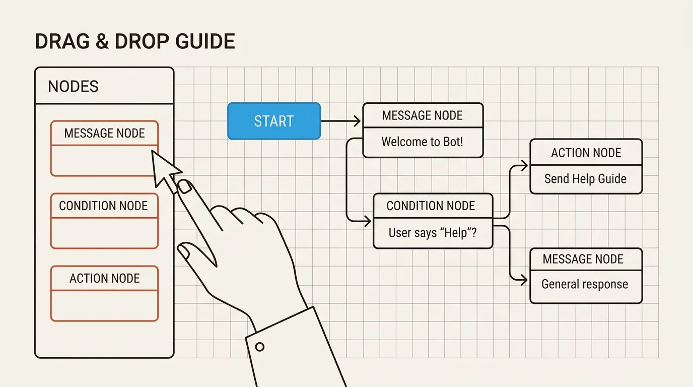 How to Build a Telegram Bot Flow Visually (Drag-and-Drop Guide)